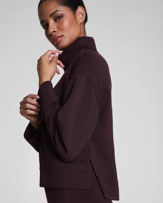 Air Essential Cropped Turtleneck in Truffle Brown