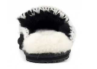 Eskimo Slipper in Black Suede