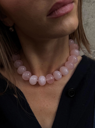 Joan Semi-Precious Necklace in Pink