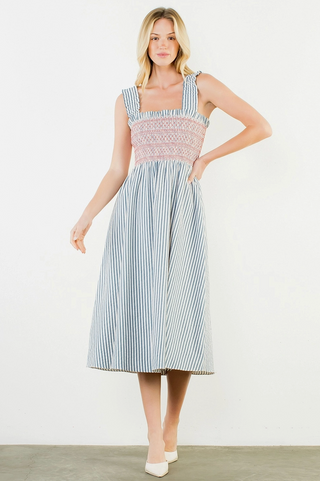 Nantucket Stripe Midi Dress