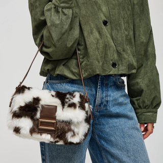 Beverly - Faux Fur Cow Crossbody