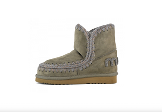 Eskimo 18 Suede Glitter Logo in Black Olive