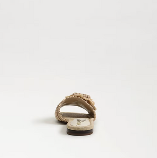 Bambi Playa Slide Sandal in Summer Sand/Multi Faux Raffia