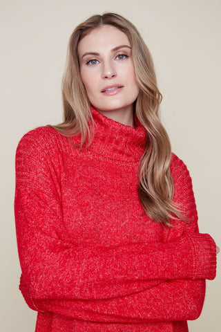 Turtleneck Sweater in Berry