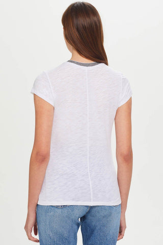 Pavé Ringer Tee in White