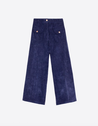 Donatella Corduroy Pants in Navy