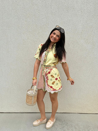 Poppy Dress in Blush Shell