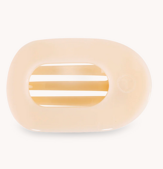 Almond Beige Large Flat Round Hair Clip