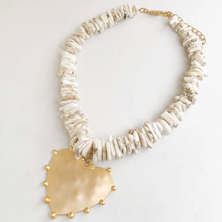 Fly Girl Necklace in Cream/Gold