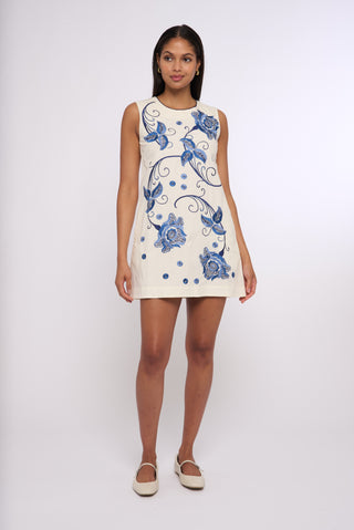 Tiffany Mini Dress in Kimber Embroidery