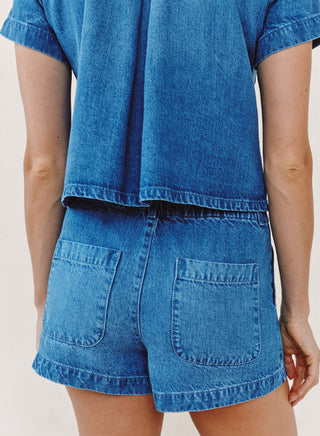 Elle Playa Trouser Short in Spring Horizon Wash