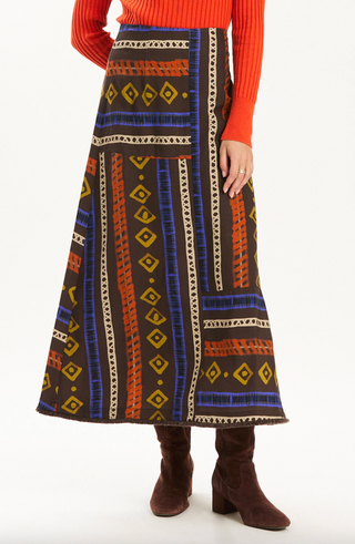 Val Rails Striped Skirt in Multi