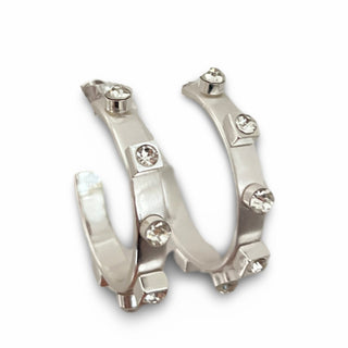 Silver Metal Jewel Hoop
