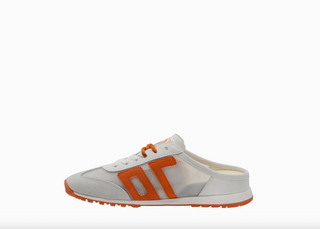 VENICE in WHITE ORANGE Backless Sneakers