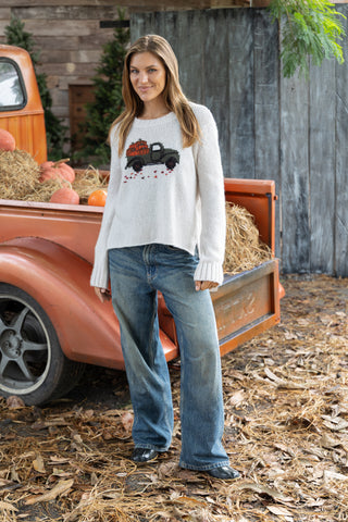 Pumpkin Trunk Chunky Crewneck in Almond Butter