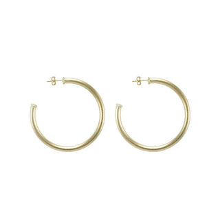 Petite Everybody's Favorite Hoops-Brushed Gold