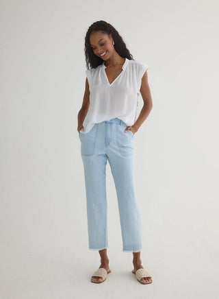 Sonny Fray Utility Pants in Coastal Capri Wash