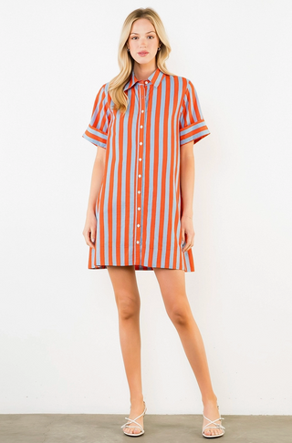 Americana Button Down Mini Dress