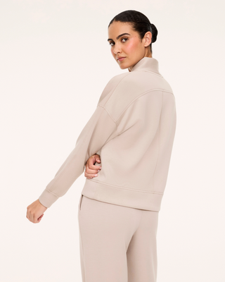 Spanx Airessentials® V-neck Long Sleeve Top in Mushroom