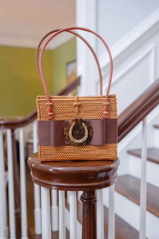 Emory - Chocolate Flat Bow- Tort Circle/Horseshoe