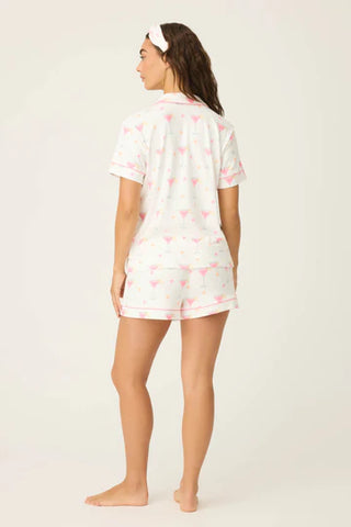 Tini Time Drinks Pointelle PJ Shorts Set