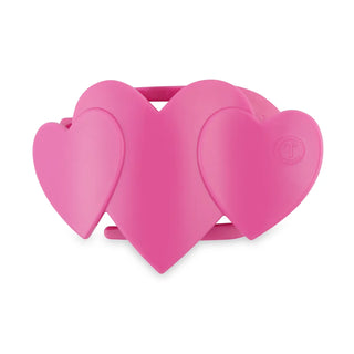 Pink Heart to Heart Small Flat Hair Clip