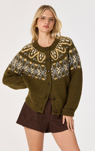 Irene Cardigan in Olive