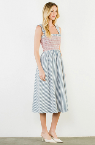 Nantucket Stripe Midi Dress