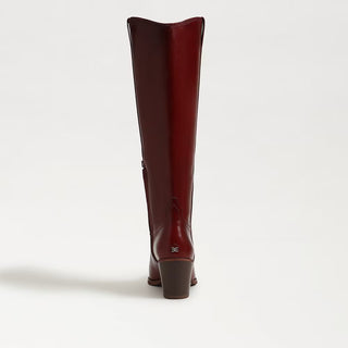 Wyatt Knee High Boot in Deep Scarlett Patent Leather