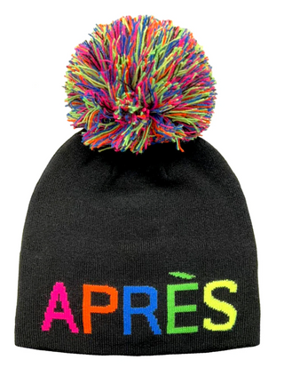 Pom Pom Hat in Rainbow Apres