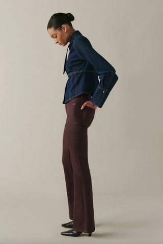 THE AUSTIN STRETCH COATED in COATED OXBLOOD