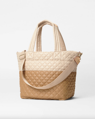 Medium Metro Tote Deluxe in Buff/Caramel