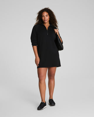 Air Essential Half Zip Dress in Black