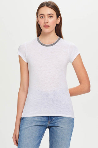 Pavé Ringer Tee in White