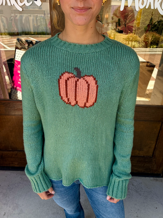Pumpkin Chunky Crew in Irish Green