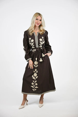 The Quinn Dress in Cedar Vine