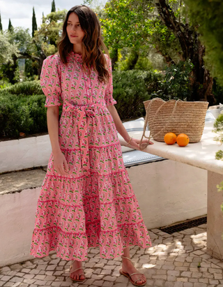Matilda Dress in Bubblegum Zinnia
