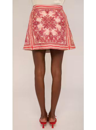 Melanie Quilted Skirt in Hearts In Tandem Print