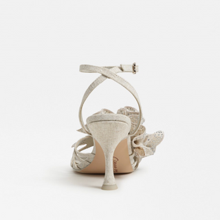 Lucille Ankle Strap Sandal in Sea Shell Burlap