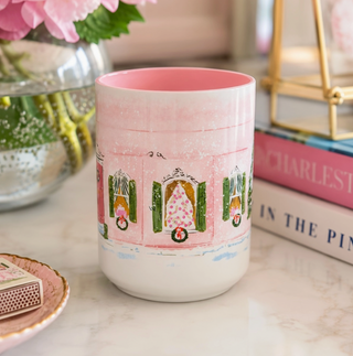Pink Christmas Tree Window Mug- Christmas Window