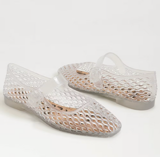 Michaela Jelly Mary Jane Flat in Clear Jelly