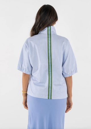 Poppy Top in Grapemist Stripe