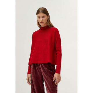 High Neck Red Sweater