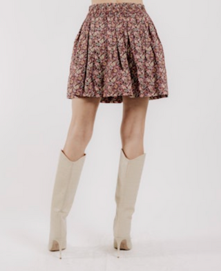 Rosie Skirt in Pippa's Symphony Red Liberty Print