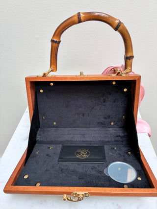 Pink in the Greenery  Cigar Box Purse