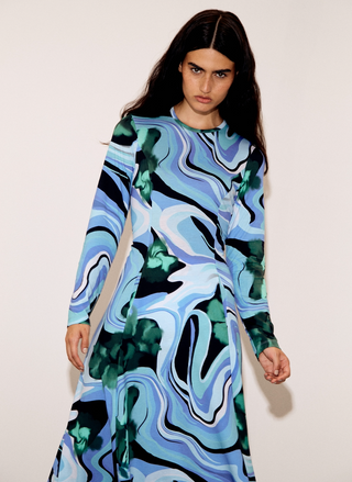Nono Dress in Marmol Verde