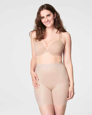 Invisible Shaping Mid Thigh Short in Champagne Beige