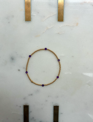 Nina Gold and Gem Bracelet w/ Amethyst