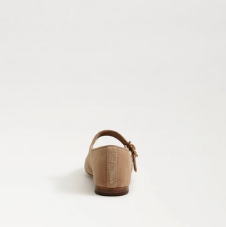 Michaela Mary Jane Flat in Cyrpus Tan Suede