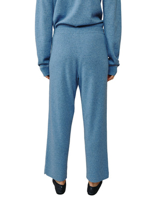 Whip Stitched Straight Leg Pant in Heather Blue